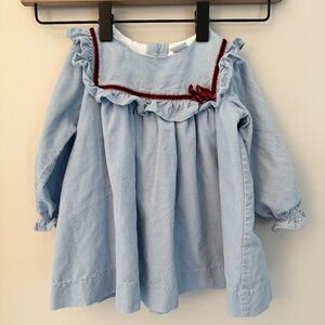 Edgehill Collection Classic Boutique style baby girl corduroy dress SZ 12 months